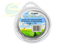 Żyłka do podkaszarki zbrojona(karbowana) 2,4mmx15m(80)