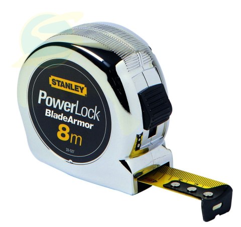 Miara Stalowa Powerlock B/A 8m/25mm Obudowa Chromowa