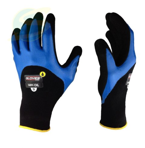 Rękawice Nitr. (Grips Oil), 12 Par, 10, Ce, Gloves Pro