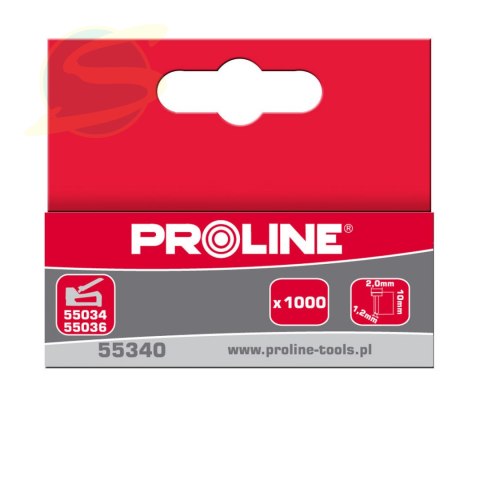 Gwoździe Typ E/J, 12mm, 2,0x1,2mm, 1000 Szt, Proline