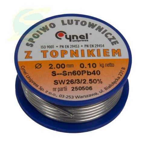 Spoiwo Lutownicze Lc60 Fi 2,5mm, Szpula 100g