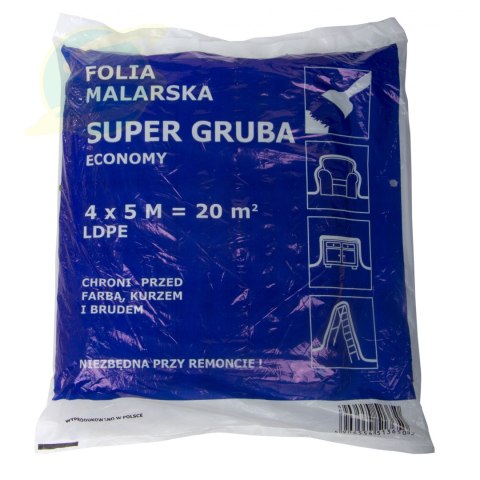 Folia Budowlana Ldpe 4x5m, Extra Mocna (Grubość: Ok.45 Mikro-M)