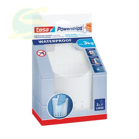 Koszyk Samoprzylepny Powerstrips Waterproof 1szt.Mały,Biały