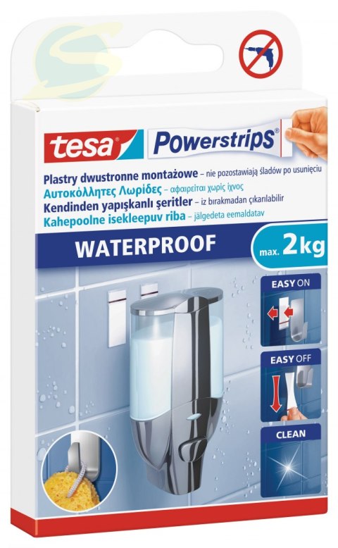 Plastry Samoprzylep.Powerstrips Waterproof 6szt.[Opis Cz/Sk, Bez Pl]