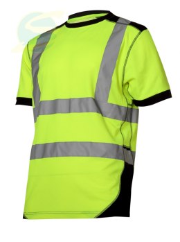 Koszulka T-Shirt Ostrzegawcza, Żółto-Czarna, 3xl, Ce,Lahti