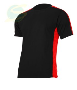 Koszulka T-Shirt 180g/M2, Czarno-Czerw., M, Ce, Lahti