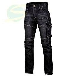 Spodnie Jeansowe Czarne Stretch Ze Wzmocn., 2xl, Ce, Lahti