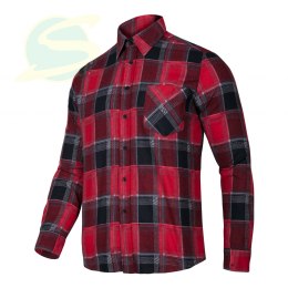 Koszula Flanelowa Czerwona, 120g/M2, 2xl, Ce, Lahti