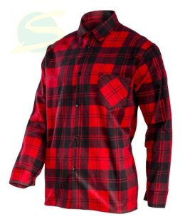 Koszula Flanelowa Czerwona, 170g/M2, 2xl, Ce, Lahti