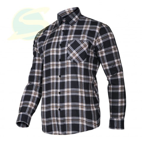 Koszula Flanelowa Granat-Beż., 120g/M2, 2xl, Ce, Lahti