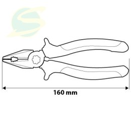 Szczypce uniwersalne 160 mm 1000V, CrV, polerowane