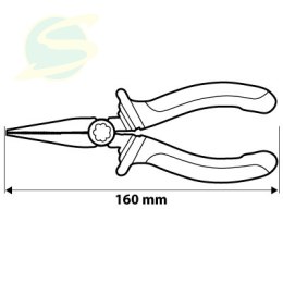 Szczypce wydłużone płaskie 160mm 1000V CrV poler