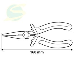 Szczypce wydłużone proste 160mm 1000V CrV poler