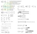 Klucze nasadowe 1/2, 3/8 , 1/4, zestaw 233 szt.
