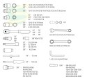 Klucze nasadowe 1/4 3/8 1/2 zest 156szt. CrV