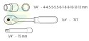 Klucze nasadowe 1/4, zestaw 14 szt.