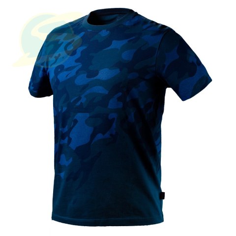 T-shirt roboczy Camo Navy, rozmiar XL