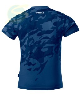 T-shirt roboczy Camo Navy, rozmiar M