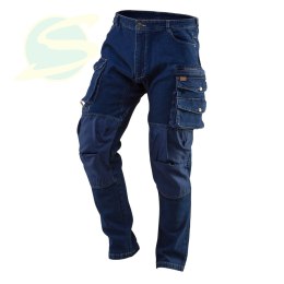 Spodnie robocze DENIM, wzm na kolanach, rozmiar L