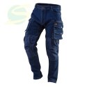 Spodnie robocze DENIM, wzm na kolanach, rozmiar XL