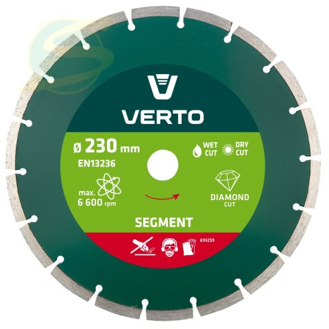 Tarcza diamentowa 230 x 22.2 mm, segmentowa