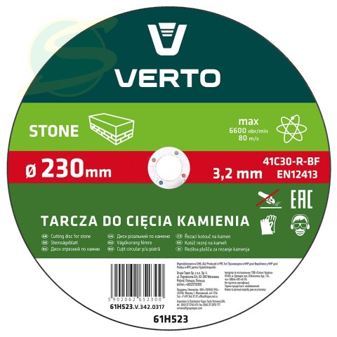 Tarcza tnąca do kamienia 230 x 3.2 x 22.2 mm