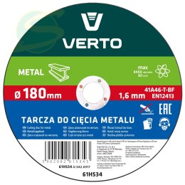 Tarcza tnąca do metalu 180 x 1.6 x 22.2 mm