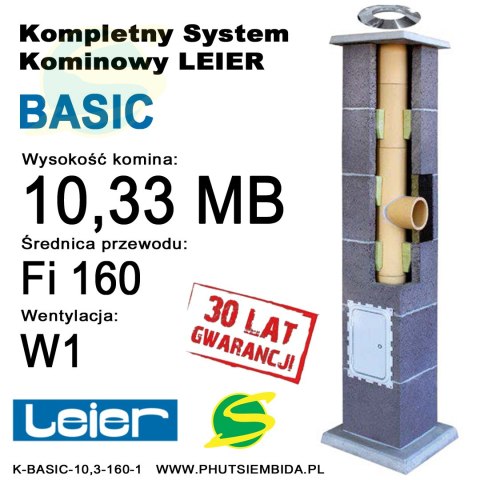 KOMIN BASIC LEIER 10,33MB FI160 1 WENTYLACJA