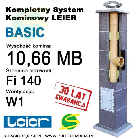 KOMIN BASIC LEIER 10,66MB FI140 1 WENTYLACJA