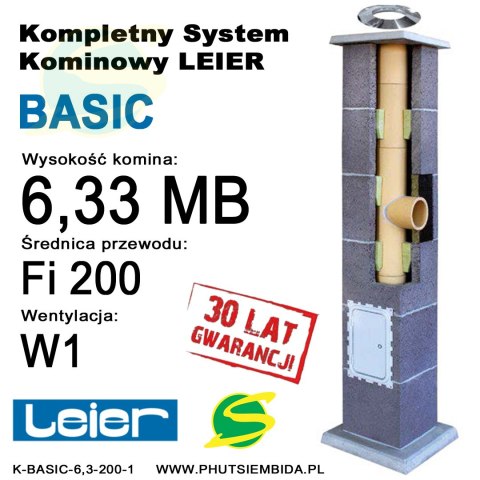 KOMIN BASIC LEIER 6,33MB FI200 1 WENTYLACJA