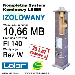 KOMIN IZOLOWANY LEIER 10,66MB FI140