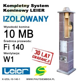 KOMIN IZOLOWANY LEIER 10MB FI140 1 WENTYLACJA