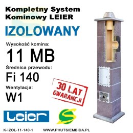 KOMIN IZOLOWANY LEIER 11MB FI140 1 WENTYLACJA