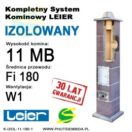 KOMIN IZOLOWANY LEIER 11MB FI180 1 WENTYLACJA