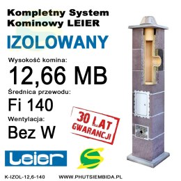 KOMIN IZOLOWANY LEIER 12,66MB FI140