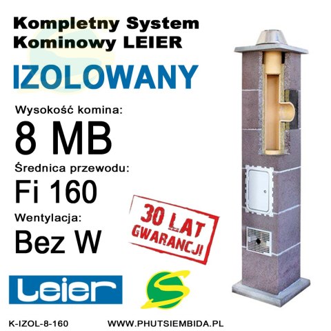 KOMIN IZOLOWANY LEIER 8MB FI160