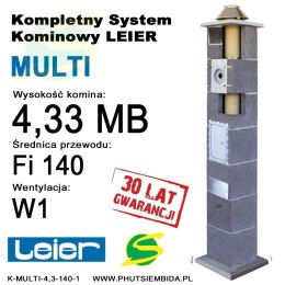 KOMIN MULTI 1 WENTYLACJA LEIER 4,33MB FI140