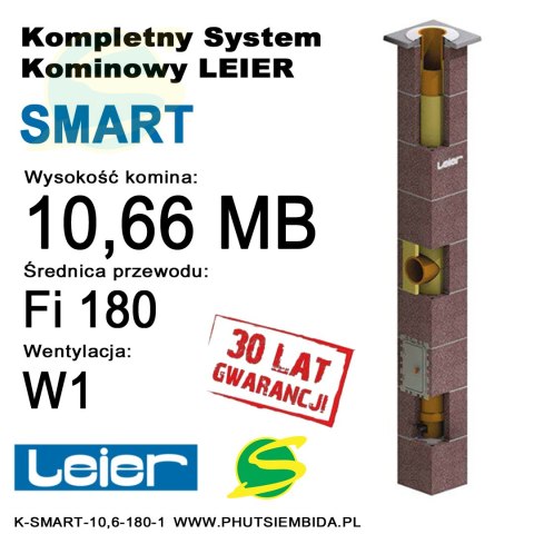 KOMIN SMART 1 WENTYLACJA LEIER 10,66MB FI180