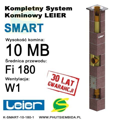 KOMIN SMART 1 WENTYLACJA LEIER 10MB FI180