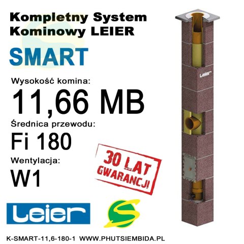 KOMIN SMART 1 WENTYLACJA LEIER 11,66MB FI180