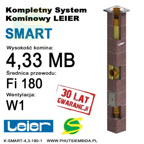 KOMIN SMART 1 WENTYLACJA LEIER 4,33MB FI180