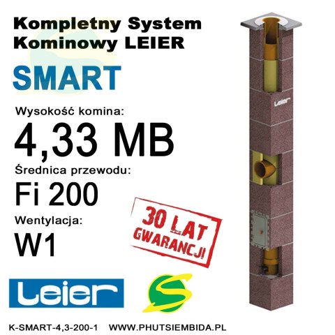 KOMIN SMART 1 WENTYLACJA LEIER 4,33MB FI200