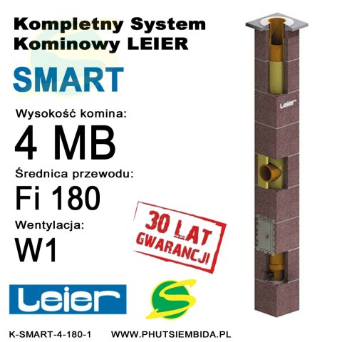 KOMIN SMART 1 WENTYLACJA LEIER 4MB FI180