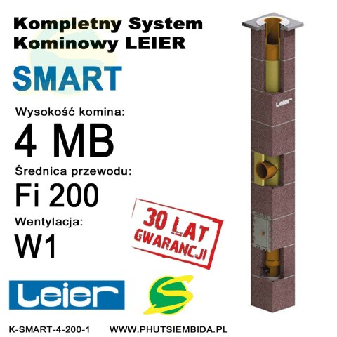 KOMIN SMART 1 WENTYLACJA LEIER 4MB FI200