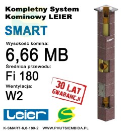 KOMIN SMART 2 WENTYLACJA LEIER 6,66MB FI180