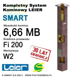 KOMIN SMART 2 WENTYLACJA LEIER 6,66MB FI200