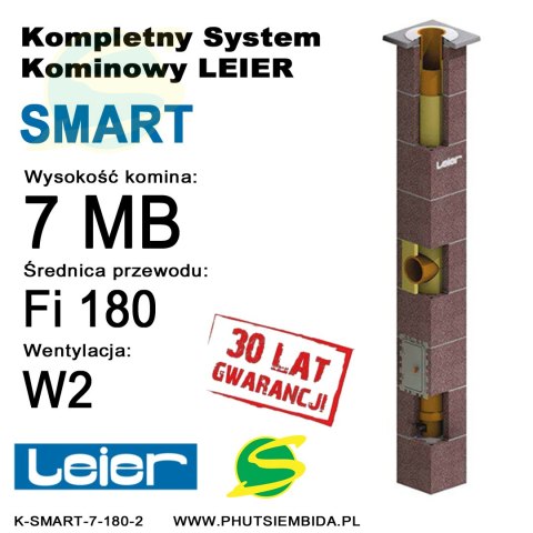 KOMIN SMART 2 WENTYLACJA LEIER 7MB FI180