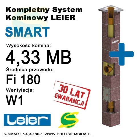 KOMIN SMART PLUS 1 WENTYLACJA LEIER 4,33MB FI180