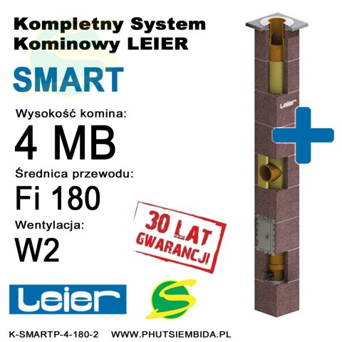 KOMIN SMART PLUS 2 WENTYLACJA LEIER 4MB FI180