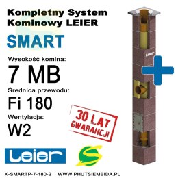 KOMIN SMART PLUS 2 WENTYLACJA LEIER 7MB FI180